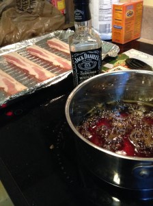 Maple Bourbon Bacon process